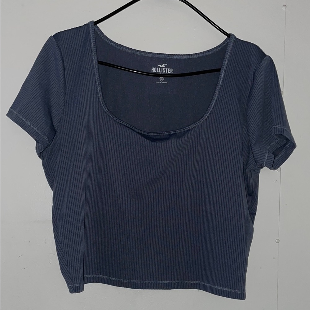Hollister Navy Colored Crop Top